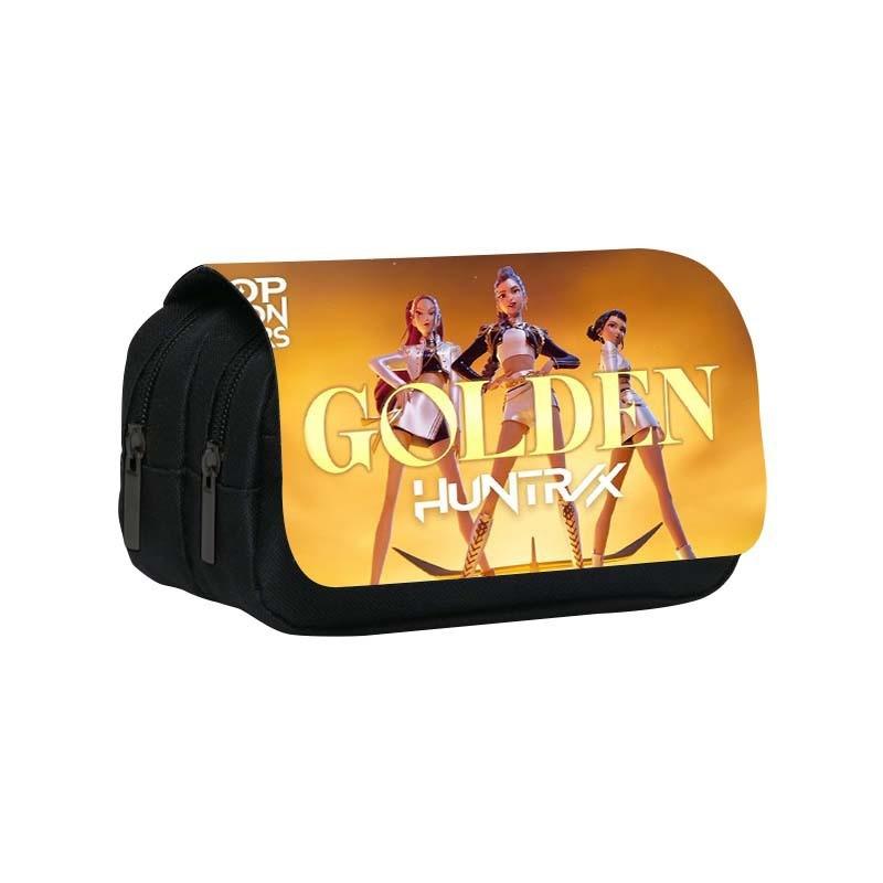 Kpop Demon Hunters Pattern Pencil Organizer With Durable Polyester Material For Students