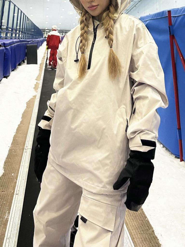 Waterproof Ski Suit Set: Men's & Women's Couple Style, Windproof, Warm, Plus Size.