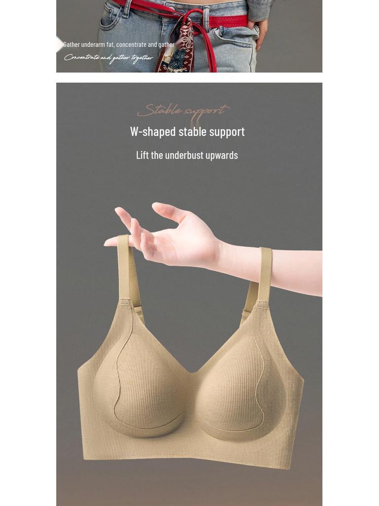 Women's Seamless Push-Up Bra, Soft Support, Anti-Sag, Non-Wired, Comfortable Uplift for Small Busts.