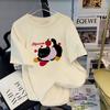 Women's Crew Neck Short Sleeve Graphic Tee Loose Fit Japanese Casual Cartoon Print T-Shirt