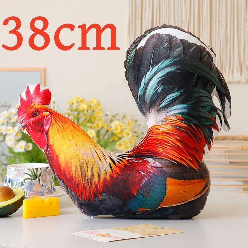 35~50Cm Peluche Animal Poupée Roulée Mignon Réaliste Poulet Simulation Volaille Kawaii Oreiller Câlin Oreiller de Sommeil Coussin de Canapé