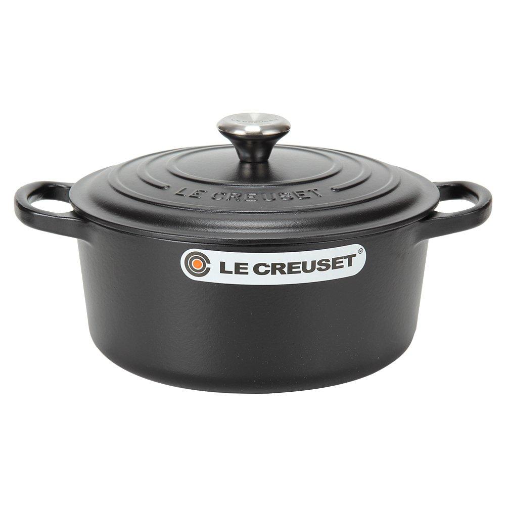

Каструля Le Creuset SIGNATURE Signature Cocotte ronde 22 см Cocotte Ronde Black Matte Black New Life [Le Creuset] з двома ручками [Артикул]