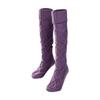 1 Pair Women Autumn Winter Warm Long Socks Knitted Wool Knee Socks