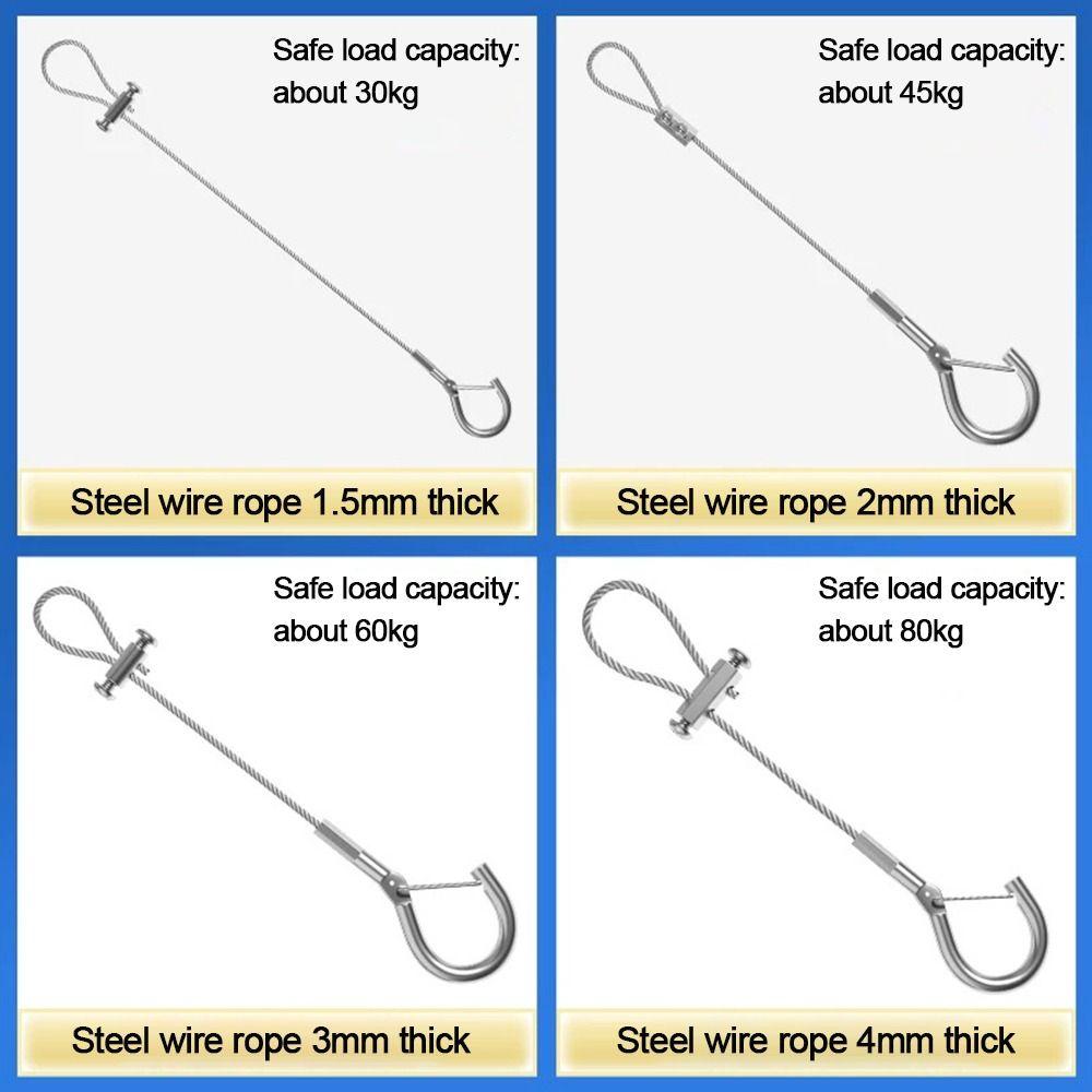 New Stainless Steel Wire Rope Adjustable With Locking Retractable Fastening Hanging Rope