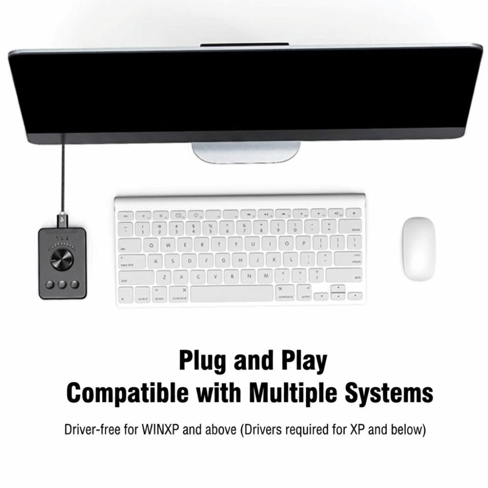 One-Key Volume Control Knob 2 In 1 Multimedia PC Speaker USB Volume Controller PC Use