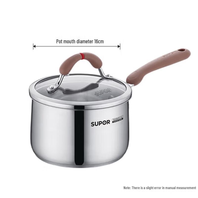 Supor Little Red Circle 304 Stainless Steel Saucepan