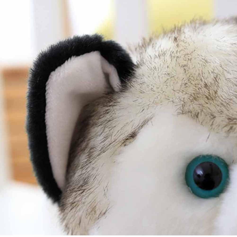 Toyvian Husky Dog Plush Toy Cute Wool Doll Plush Toy Bedroom Partner and Decoration for Kids and Adults