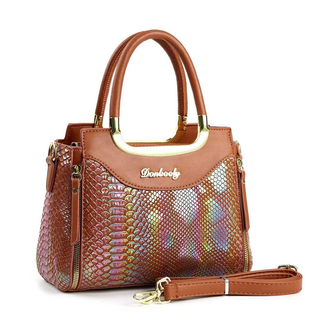 Crocodile Pattern Tote Bags with Top Handle Crossbody Purses for Women Handbag and Purse Women's Patent Leather Top-handle Work Shoulder Satchel