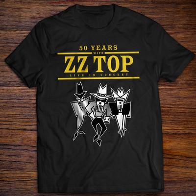Vintage ZZ Top Rockfest Livekonsert Musik Bomullsskjorta Antenna Billy Gibbons Unisex T-shirt