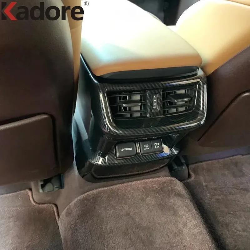 Car Armrest Box Rear Air Condition Vent Outlet Cover Trim For Lexus ES 250 350 300h -2024 Carbon Fiber Interior Accessories