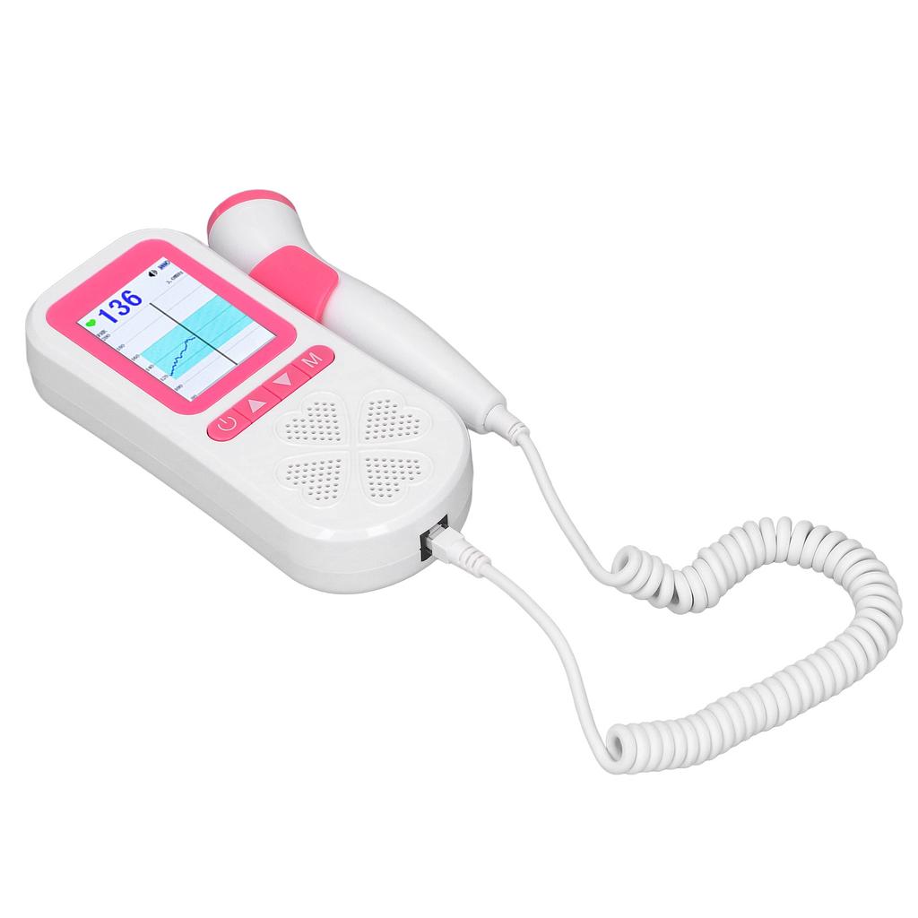 Fetal Heartbeat Monitor 3 Modes Accurate Measurement Noise Reduction Heart Detector with Charging Line
