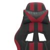 Gaming Chair with Footrest Swivel Black & Burgundy Artificial Leather