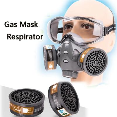 Full Face  Gas Mask Industrial Painting Spraying Respirator Safety Work Filter Formaldehyde Protection Gas Masks With Glasses