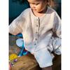 Danish-Style Kids' Summer Pajamas: Cotton Short-Sleeve Shirt & Shorts Set