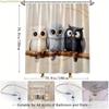 1 pièce Rideau de douche Chouette Mignonne Décor de Salle de Bain avec 3 Chouettes Colorées (Blanc, Gris, Noir) - Rideau de douche de haute qualité, lavable en machine