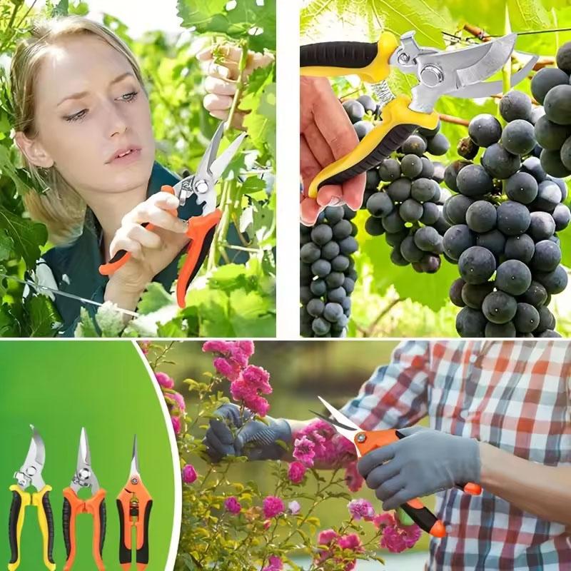 2025 New 3PCS Garden Pruning Shears Set Ergonomic Handled Pruning Shears Suitable for Women, Men and Professional Gardeners.