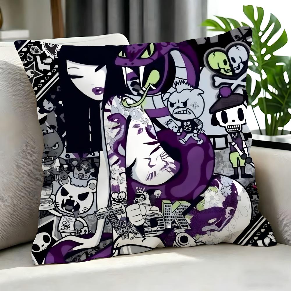 Brand Tokidoki Cushion Cover Cushion Cover Set 4Pcs 50X50 45X45 40X40 Pillowcase Decorative Sofa Home Decor
