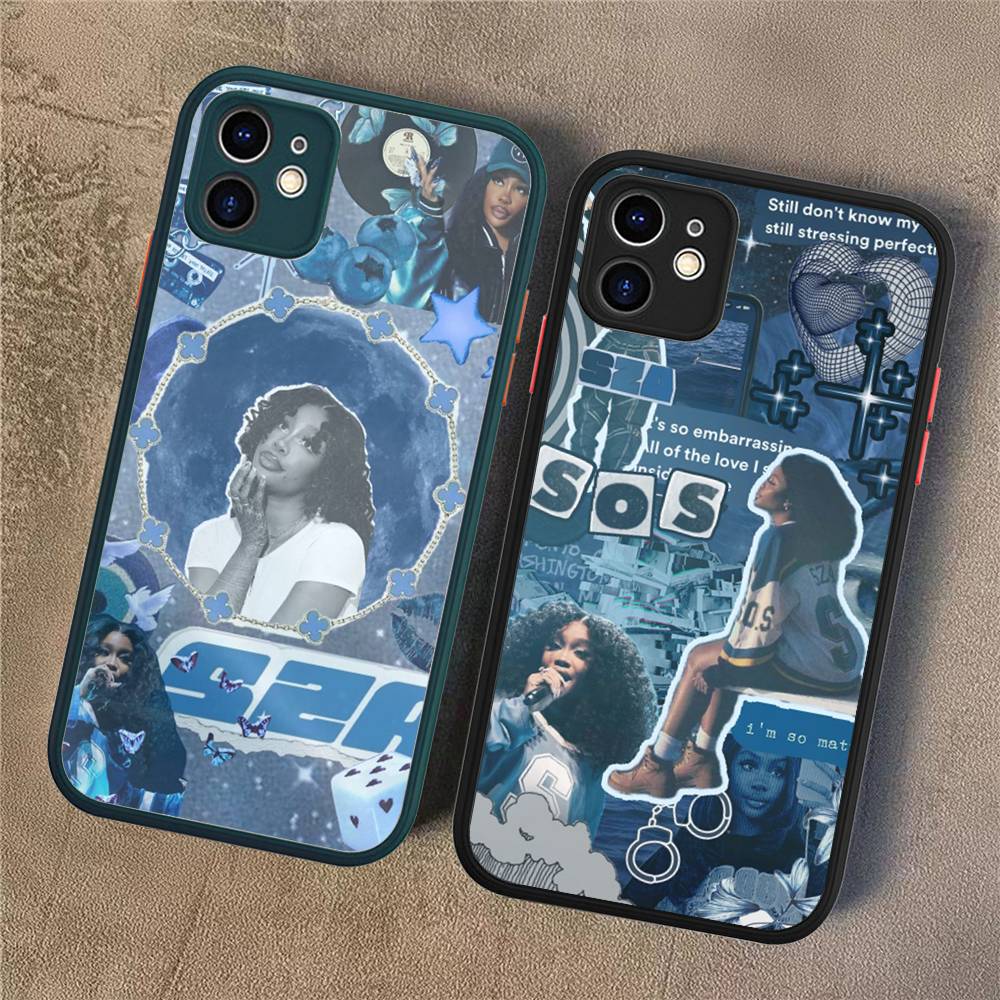 Popular Singer S-Sza Phone Case For IPhone 16 15 14 13 12 11 Pro Max Plus X XS MAX Black Matte Phone Fundas
