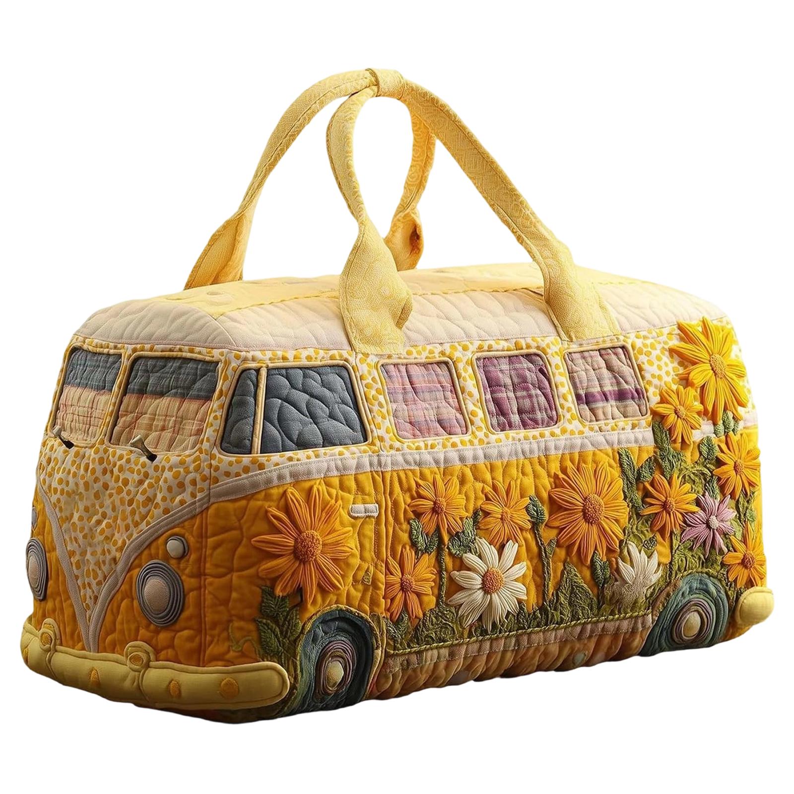 

3DRetro Series Quilted Pleated Cotton Travel Bag Fashion Printed Women s Yoga Bag Handbag One Size