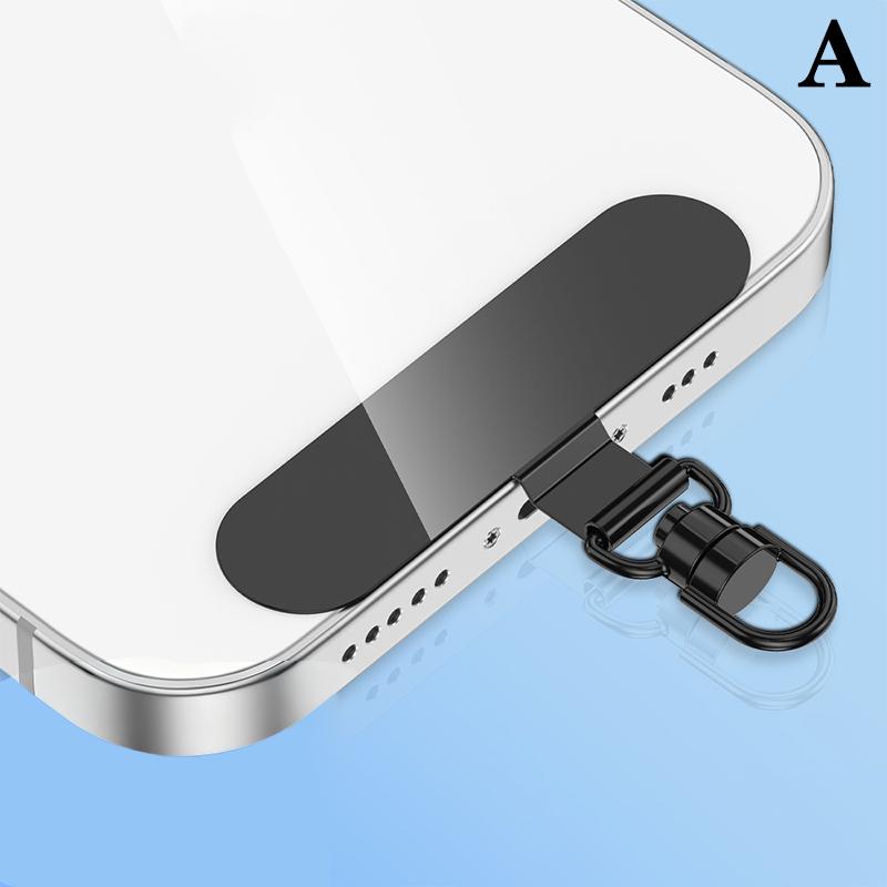 Steel Phone Lanyard Gasket Patch Anti-Lost Anti Fall Mobile Phone Rope Card Metal Clip Strap Hang Cord Tab Accessories