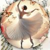 Retro Ballerina Aluminium Metallschild Wandkunst Dekoration für Wohnzimmer Café Bauernhaus