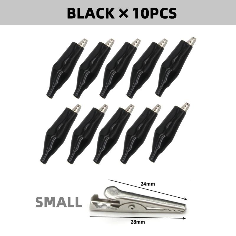 Alligator Clips G98 28/35/45mm Crocodile Electrical Clamps, Test Probe Meter Black Red Plastic Boot for Car Auto Battery