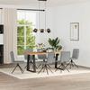 VidaXL Dining Chairs Set of 6 Light Grey Fabric 3315602