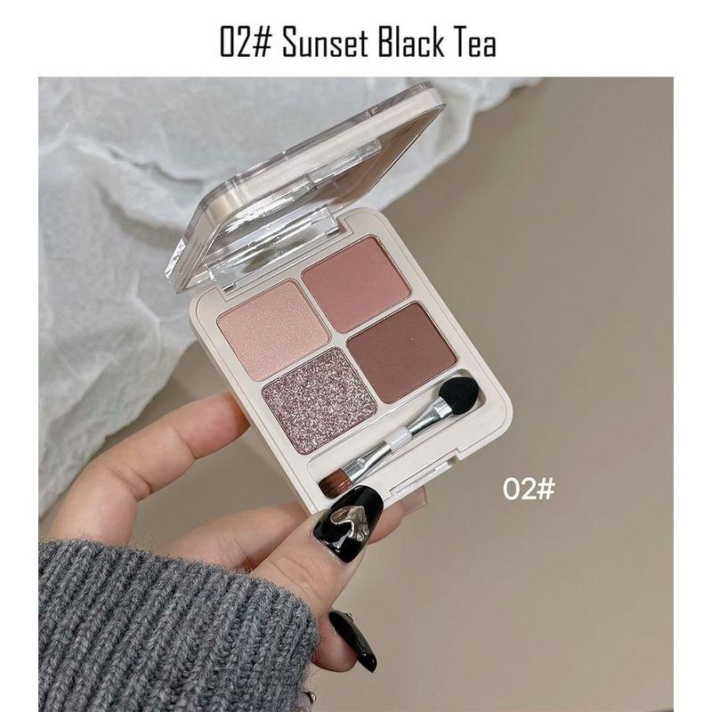 Kunstwert - Vinyl-Schallplatte Lidschattenpalette in vier Farben - 4 Arten