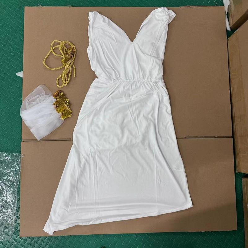 M-XL Medieval Athena Sexy Goddess Dress Halloween Cleopatra Princess Party Stage Costume