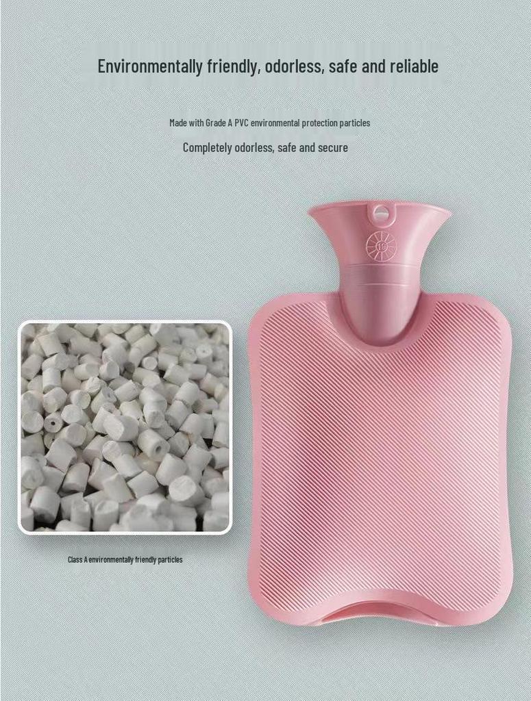 Rabbit Plush Hot Water Bottle - Baby Home Warmer, Large Capacity PVC, Long-Lasting Heat