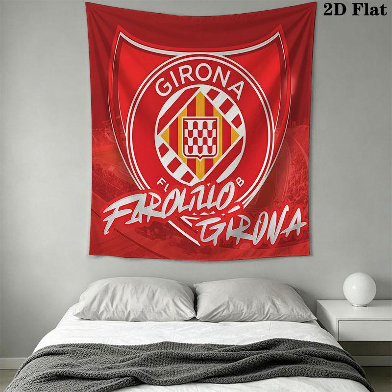 Girona FC poster Wall Hanging Printed Fabric Blanket Decorative Tapestries for Bedroom Living Room Home Decor