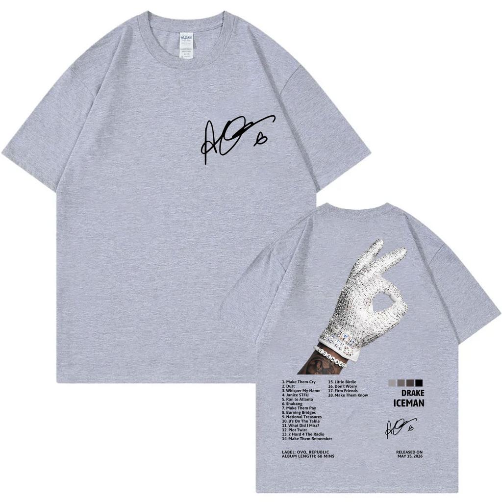 Rapper Drake IceUnisex Album Merch T Shirt Unisex Unisex Clothing Hip Hop Fashion Tshirt Summer Casual Cotton Short Sleeve Tshirts