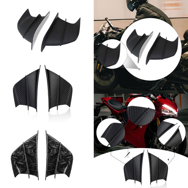 2x Motorbikes Front Side Air Wind Wing Replace Motorcycle Fairing Winglets