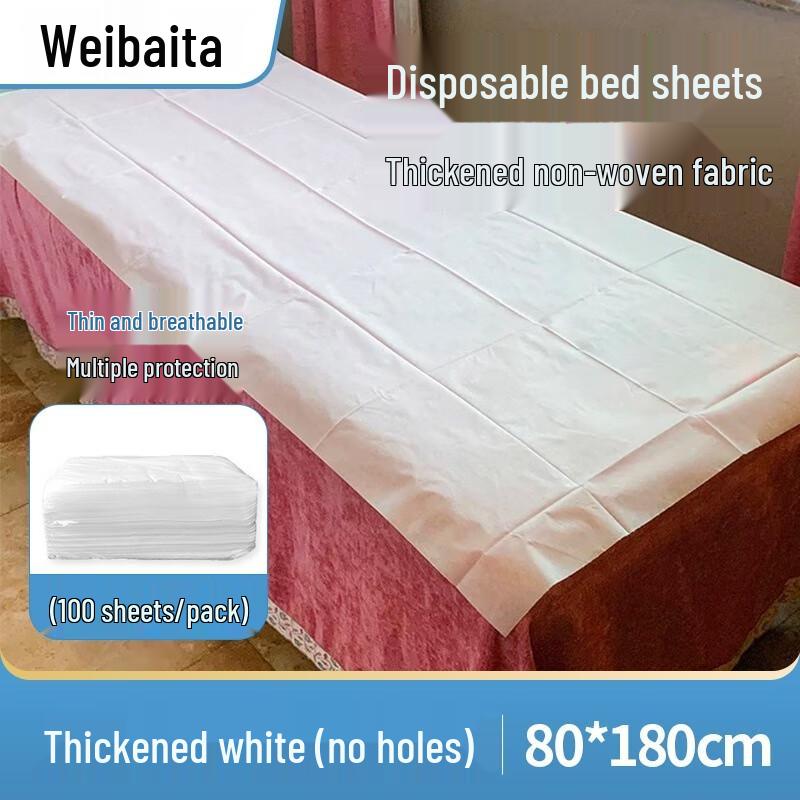 Disposable Non-Woven Massage Bed Sheet with Face Hole