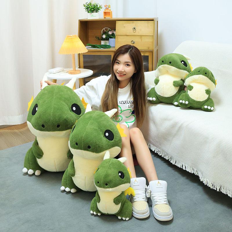 Green little flying dragon doll plush toy fat version wing little dinosaur throw pillow doll children fat version little dinosaur verde