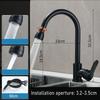 Black Kitchen Faucet Single Handle Hot and Cold Water Kitchen Sink Taps Basin Mixer with 360° rotating Adapter Gray