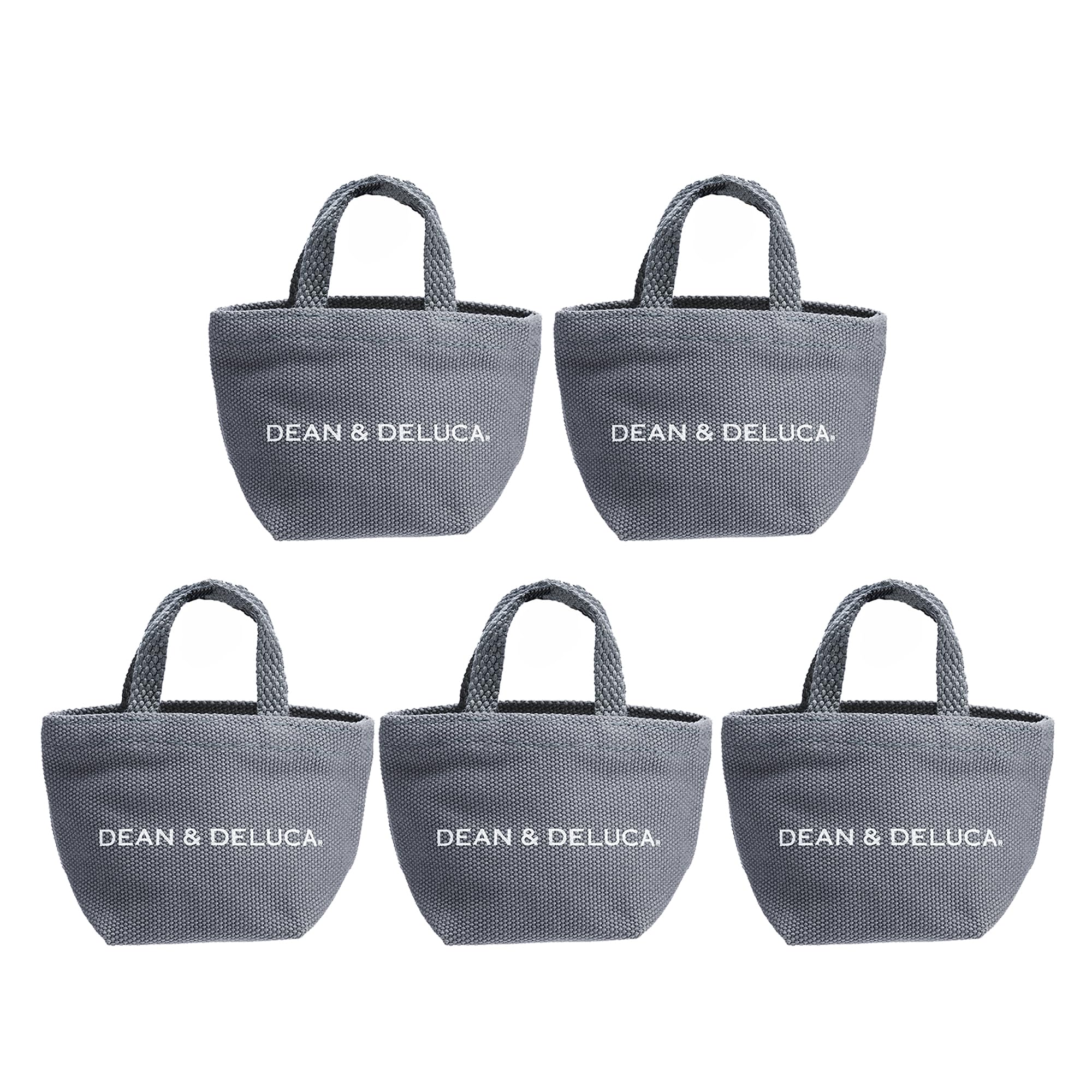 

Мини-сумка-тоут угольного цвета набор из 5 штук [Dean & Deluca] серый