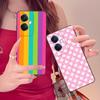 Pink Point Heart Mobile Phone Case for OPPO Reno 14 13 12 11 10 9 8 7 6 5 F T Pro 5G Colorful Printing Cover Cover Pretty