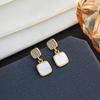 Women's Copper Zirconia Flower Heart Earrings: Stylish, Simple, Versatile Design