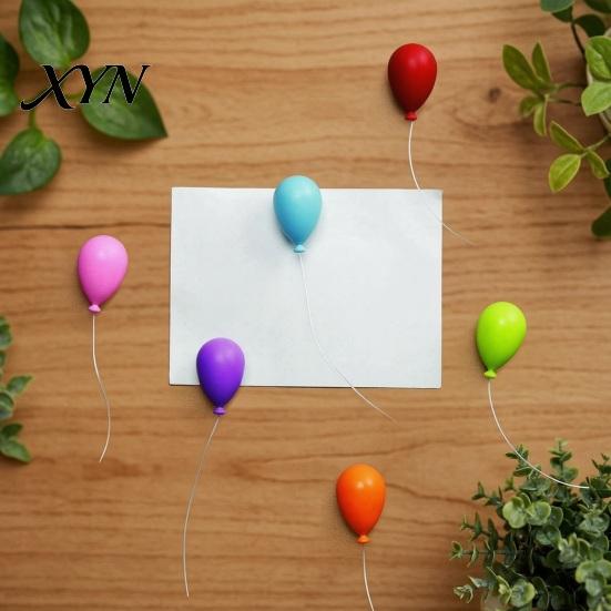 Whiteboard Magnets 6Pcs/Set 3D Balloon Refrigerator Magnet, Shape Memo Photo Office Magnetic Decor Holder Decorative Magnet for Locker Fridge