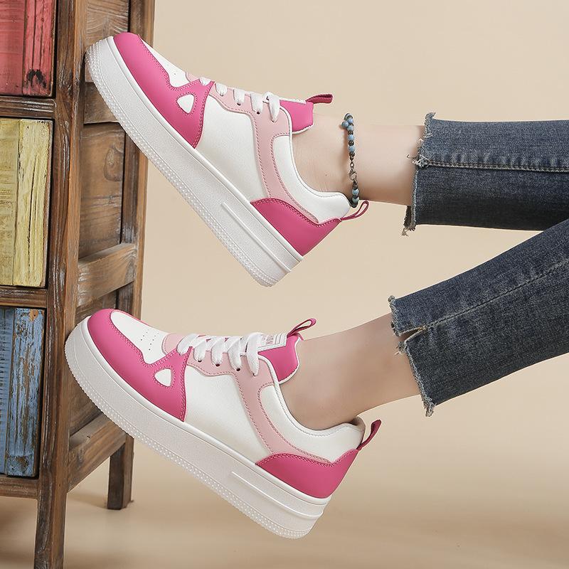 New thick-soled student waterproof casual shoes breathable and heightened soft-soled non-slip wear-resistant board shoes