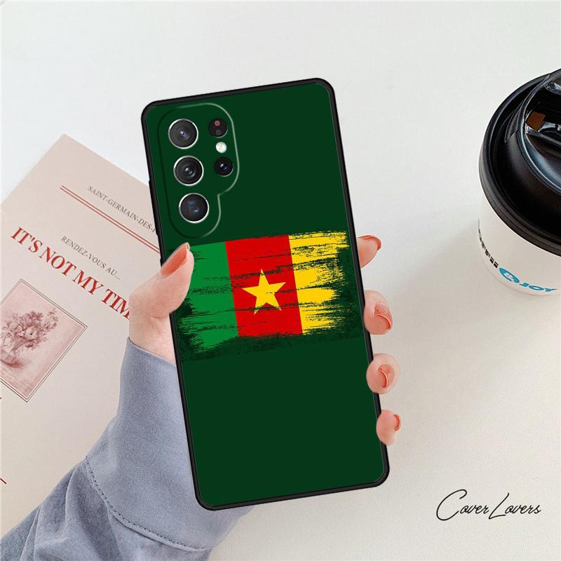 Cameroon National Flag Phone Case For Samsung Galaxy S24 S25 S23 S22 Ultra Note 10 20 Plus S20 S21 FE Cover