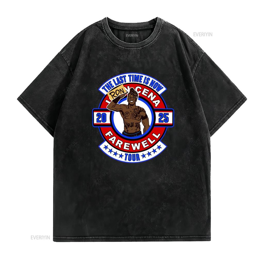 The Last Time Is Now R Truth Ron Cena Farewell Match Tribute T Shirt Vintage Washed Unisex Casual Slightly