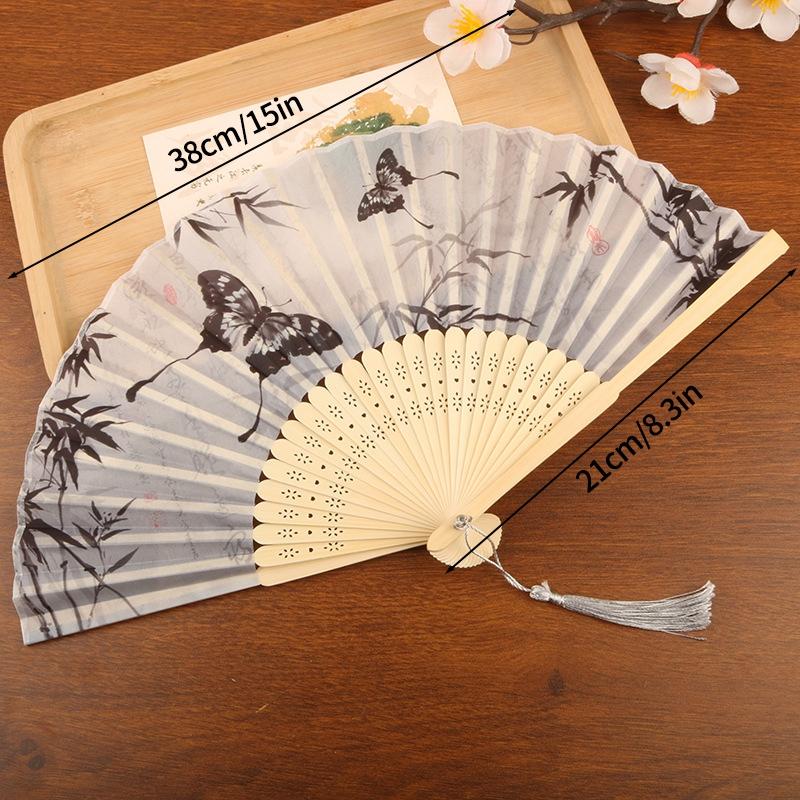 Folding Fan Bamboo Hand Fans Decorative Fan For Women Dancing Fan Gifts Wedding Party Crazy Hour Fans Party Favors