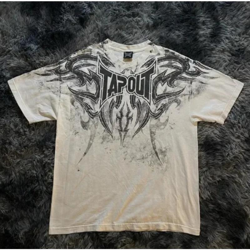 3D-gedrucktes Amerikanisches Retro Goth Y2K Affliction Stil Streetwear T-Shirt Gothic Totenkopf Kreuz Print Trendige Grafik T-Shirts Herrenbekleidung