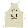 Tablier De Cuisine - Gwendoline - Motif Lettre - Coton Résistant - Impression En France