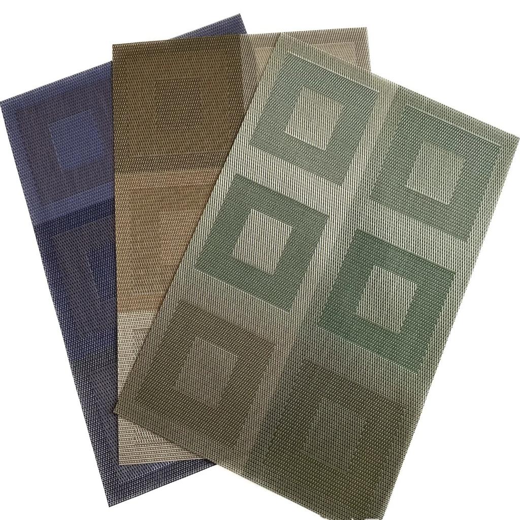 Square Frame PVC Placemats Heat Insulation Non-slip Waterproof Mats Western Food Mat Hotel Table Decoration and Accessories