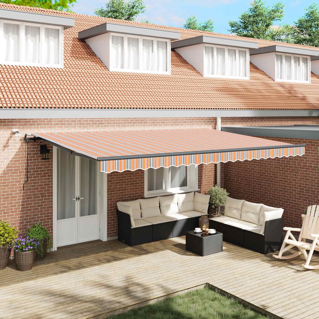 Retractable Awning Multicolor 500 X 300 X 165 Cm Polyester