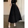 Solid Color Lace Elastic Waist Skirt Women Solid Lace Elastic Waist Skirt