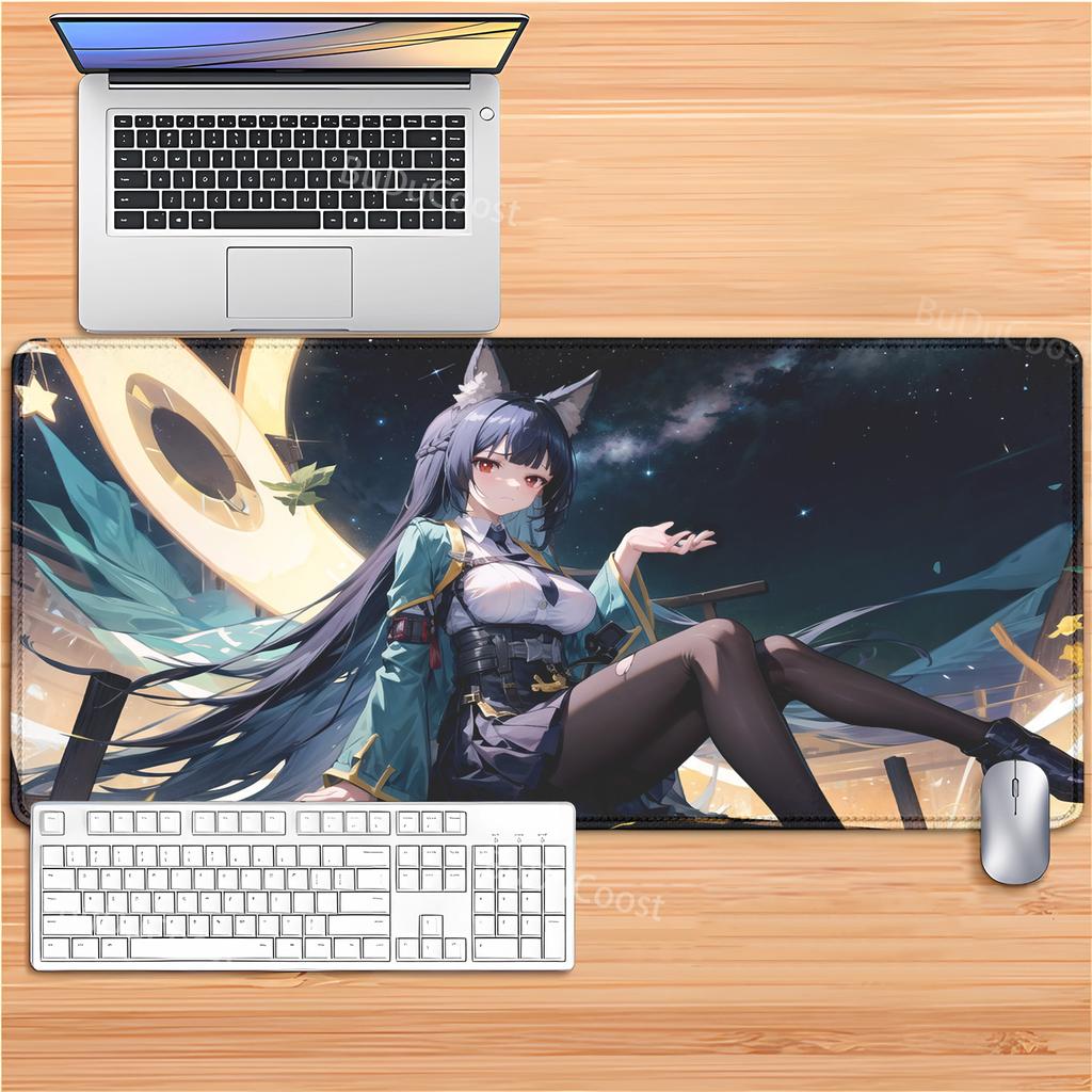 Game Zenless Zone Zero ZZZ Hoshimi Miyabi teclado mousepad Mouse Mat DeskMat With Pad Gaming Accessories Prime Gaming mouse pad